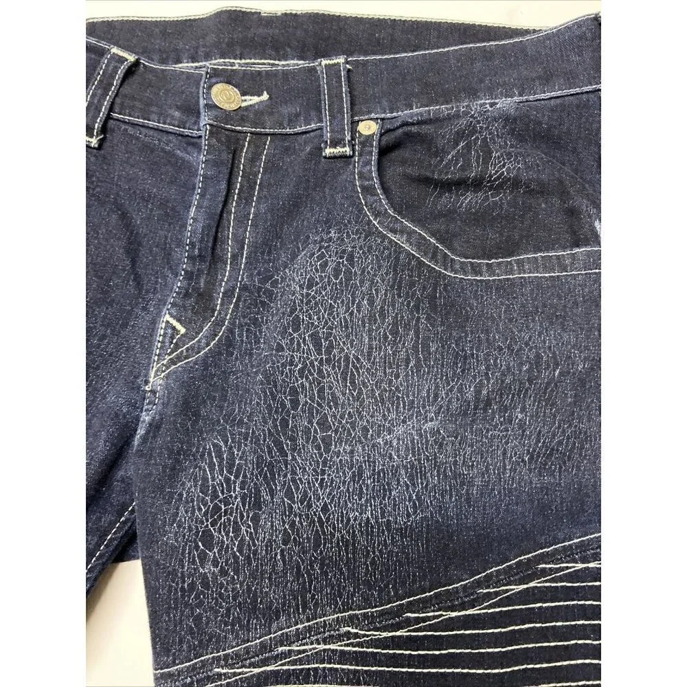 True Religion Men 38‎ Moto Skinny Run Stitch Denim